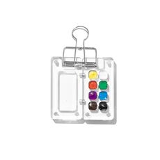Mini scatola portatile per acquerelli in acrilico per schizzi, stile: 8 griglie