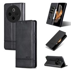 Per vivo Y300 Pro AZNS Custodia per telefono in pelle di vitello con texture magnetica (nero)