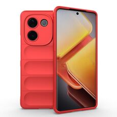 Per vivo iQOO Z9s Pro India Magic Shield TPU + custodia in flanella per telefono (rosso)