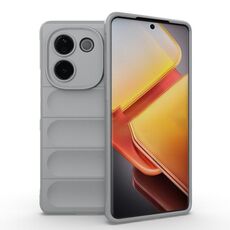 Per vivo iQOO Z9s Pro India Magic Shield TPU + Custodia in flanella per telefono (grigio)