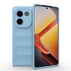 Per vivo iQOO Z9s Pro India Magic Shield TPU + custodia in flanella per telefono (azzurro chiaro)