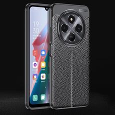 Per Redmi 14C 4G Custodia per telefono in TPU antiurto con texture litchi (nero)