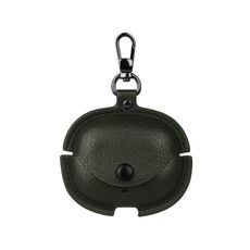 Per Realme Air 5 Pro Custodia protettiva in pelle per auricolari con gancio (verde)