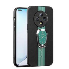 Per vivo Y300 Pro Custodia per telefono con supporto magnetico in pelle Litchi (verde)