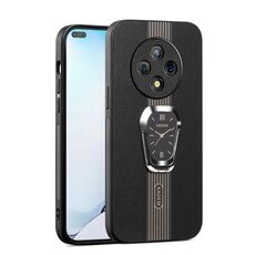Per vivo Y300 Pro Custodia per telefono con supporto magnetico in pelle Litchi (nero)