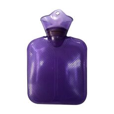 Borsa per acqua calda in PVC da 250 ml, borsa per acqua calda trasparente ispessita, borsa per acqua calda invernale (viola)