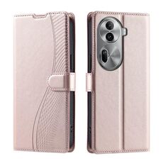 Per OPPO Reno11 Pro Global Voltage Custodia per telefono in pelle ultrasottile a pois (oro rosa)