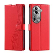 Per OPPO Reno11 Pro Global Voltage Custodia per telefono in pelle ultrasottile a pois (rossa)