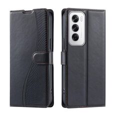 Per OPPO Reno12 5G Global Voltage Custodia per telefono in pelle ultrasottile a pois (nera)