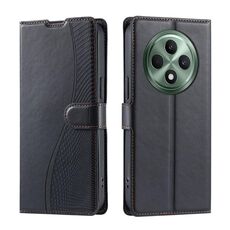 Per OPPO Reno12 F 5G Global Voltage Custodia per telefono in pelle ultrasottile a pois (nera)
