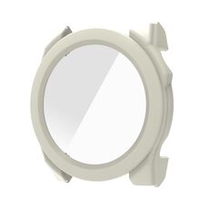 Per Garmin Fenix ​​8 AMOLED / 8 MIP 51mm Pellicola in vetro temperato Custodia protettiva per orologio PC integrata (bianco avorio)