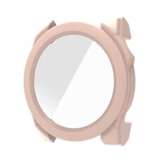 Per Garmin Fenix ​​8 AMOLED / 8 MIP 47mm Pellicola in vetro temperato Custodia protettiva per orologio PC integrata (rosa)