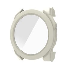 Per Garmin Fenix ​​8 AMOLED 43mm Pellicola in vetro temperato Custodia protettiva per orologio PC integrata (bianco avorio)