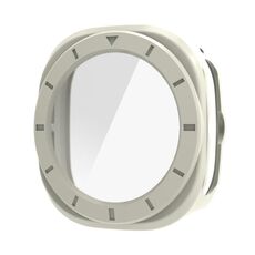 Per Samsung Galaxy Watch Ultra 47mm Pellicola in vetro temperato Custodia protettiva per PC integrata (bianco avorio)