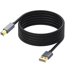 Cavo di estensione per trasmissione dati stampante USB 2.0 A maschio a B maschio con porta quadrata, lunghezza: 3 m