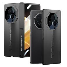 Custodia per telefono con copertura completa ultrasottile e lama magnetica integrata GKK per Honor Magic V3 (nera)