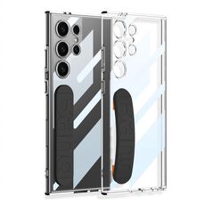 Per Samsung Galaxy S24 Ultra 5G GKK Custodia per telefono con cinturino in silicone spaziale integrato, penna non inclusa (nero)