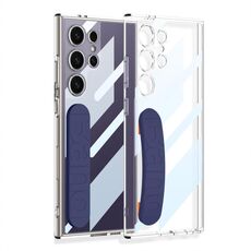 Per Samsung Galaxy S24 Ultra 5G GKK Custodia per telefono con cinturino in silicone spaziale integrato, penna non inclusa (blu)