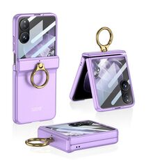 Per Xiaomi Mix Flip GKK Custodia con cerniera magnetica integrata con supporto ad anello (viola)
