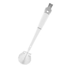 Spazzola multifunzione per bottiglie con manico lungo, per la pulizia della cucina, per il lavaggio delle tazze domestiche e del bollitore (bianca)