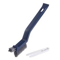 Spazzola per la pulizia delle fessure dei pavimenti delle piastrelle del bagno multiuso 3 in 1, spazzola per angoli delle pareti e scanalature delle finestre (blu)