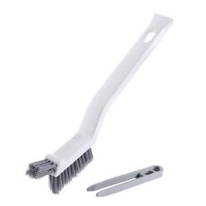 Spazzola per la pulizia delle fessure dei pavimenti delle piastrelle del bagno multiuso 3 in 1, spazzola per angoli delle pareti e scanalature delle finestre (bianca)