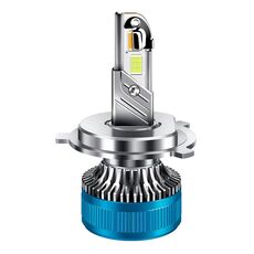 Faro anteriore in lega di alluminio con doppio tubo di rame a LED a tre colori da 50 W, lampadina: H4