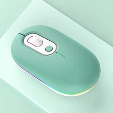 Mouse wireless silenzioso illuminato ricaricabile, stile: 2.4G verde