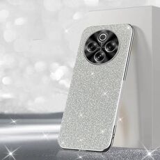 Per vivo Y300 Pro Custodia per telefono con polvere glitterata elettrolitica (argento)