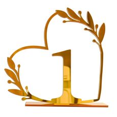 Decorazione per la casa in acrilico, numero di tavolo da pranzo digitale per matrimonio, targa per sedia, specchio fai da te, numero: 1