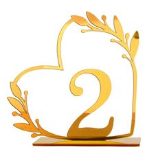 Decorazione per la casa in acrilico, numero di tavolo da pranzo digitale per matrimonio, targa per sedia, specchio fai da te, numero: 2