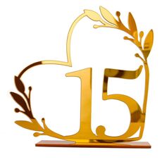 Decorazione per la casa in acrilico, numero di tavolo da pranzo digitale per matrimonio, targa per sedia, specchio fai da te, numero: 15