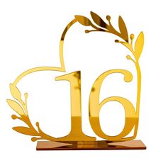 Decorazione per la casa in acrilico, numero di tavolo da pranzo digitale per matrimonio, targa per sedia, specchio fai da te, numero: 16