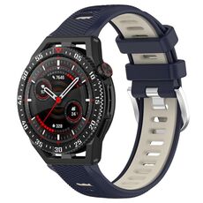 Per Huawei Watch GT3 SE 22mm Cinturino sportivo in silicone con fibbia in acciaio bicolore (blu notte + luce stellare)