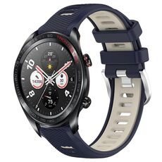 For Honor Watch Dream 22mm Cinturino sportivo in silicone con fibbia in acciaio bicolore (blu notte + luce stellare)