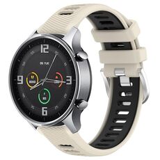 Per Xiaomi MI Watch Sport 22mm Cinturino sportivo in silicone con fibbia in acciaio bicolore (Starlight + nero)
