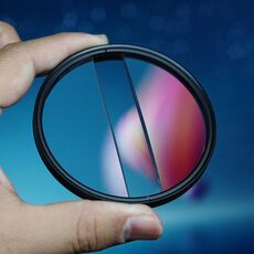 Filtro di sfocatura in primo piano per fotografia da 58 mm Accessori reflex a doppia mezzaluna