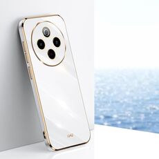 Per vivo Y300 Pro XINLI Custodia per telefono in TPU elettroplaccato 6D con bordo dritto (bianco)