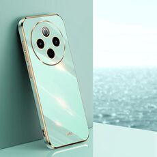 Per vivo Y300 Pro XINLI Custodia per telefono in TPU elettroplaccato 6D con bordo dritto (verde menta)