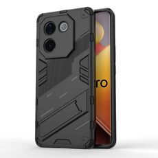 Per vivo iQOO Z9s Pro 5G India Punk Armor 2 in 1 PC + TPU Custodia per telefono con supporto (nero)