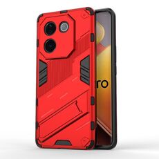Per vivo iQOO Z9s Pro 5G India Punk Armor 2 in 1 PC + TPU Custodia per telefono con supporto (rosso)
