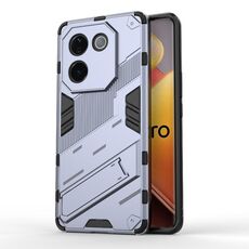 Per vivo iQOO Z9s Pro 5G India Punk Armor 2 in 1 PC + TPU Custodia per telefono con supporto (grigio)