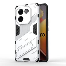 Per vivo iQOO Z9s Pro 5G India Punk Armor 2 in 1 PC + TPU Custodia per telefono con supporto (bianco)