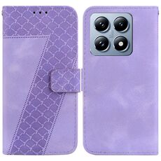 Per Xiaomi 14T Custodia per telefono in pelle goffrata a sette forme (viola)