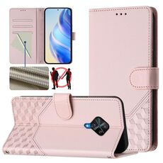 Per vivo Y51a 2021 / Y33 4G 2021 Custodia per telefono in pelle con stampa a nido d'ape RFID (rosa)