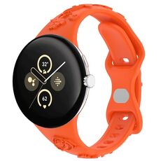 Per Google Pixel Watch 3 41mm Cinturino in silicone con texture incisa al laser (arancione)