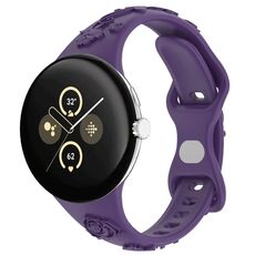 Per Google Pixel Watch 3 41mm Cinturino in silicone con texture incisa al laser (viola)