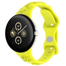 Per Google Pixel Watch 3 41mm Cinturino in silicone con texture incisa al laser (giallo)