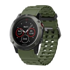 Cinturino per orologio in silicone a sgancio rapido Ocean da 26 mm (verde militare)