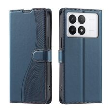 Per Redmi K70 Voltage Custodia per telefono in pelle ultra sottile a pois (blu)
